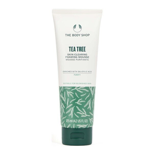 Pesuvaahto The Body Shop Tea Tree, 125 ml hinta ja tiedot | Kasvojen puhdistusaineet | hobbyhall.fi