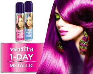 Venita 1-Day Color Morska Fala lyhytkestoinen hiusvärjäyssuihke, 50ml hinta ja tiedot | Hiusvärit | hobbyhall.fi