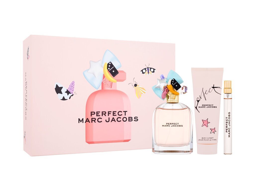 Sarja Marc Jacobs Perfect naisille: Eau de Parfum EDP, 100 ml + Eau de Parfum EDP, 10 ml + vartalovoide, 75 ml hinta ja tiedot | Naisten hajuvedet | hobbyhall.fi