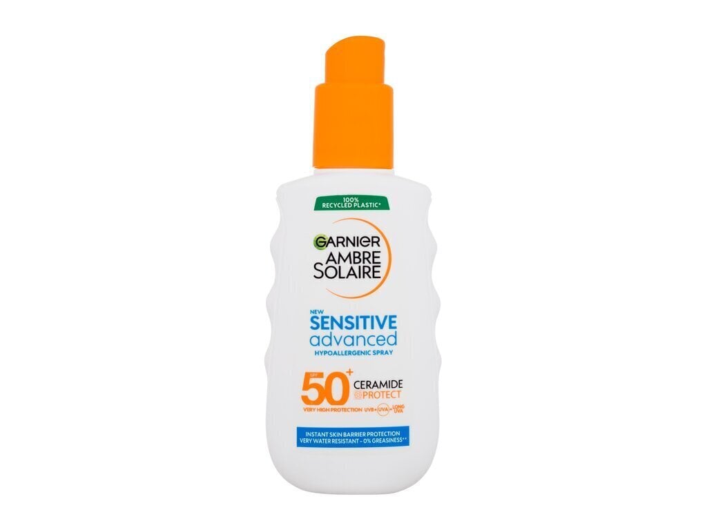 Aurinkosuihke Garnier Ambre Solaire SPF 50+, 150 ml hinta ja tiedot | Aurinkovoiteet | hobbyhall.fi