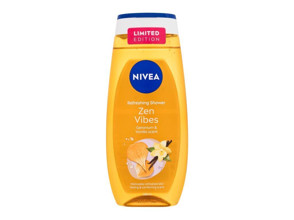 Suihkugeeli Nivea Zen Vibes Refreshing naisille, 250 ml hinta ja tiedot | Suihkusaippuat ja suihkugeelit | hobbyhall.fi