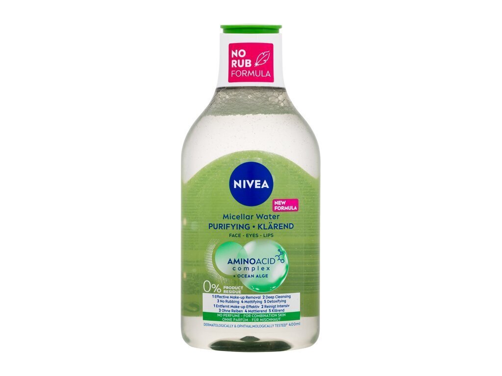 Puhdistava misellivesi Nivea Micellar Water Purifying naisille, 400 ml hinta ja tiedot | Kasvojen puhdistusaineet | hobbyhall.fi