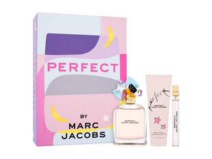 Sarja Marc Jacobs Perfect naisille: Eau de Parfum EDP, 100 ml + Eau de Parfum EDP, 10 ml + vartalovoide, 75 ml hinta ja tiedot | Naisten hajuvedet | hobbyhall.fi