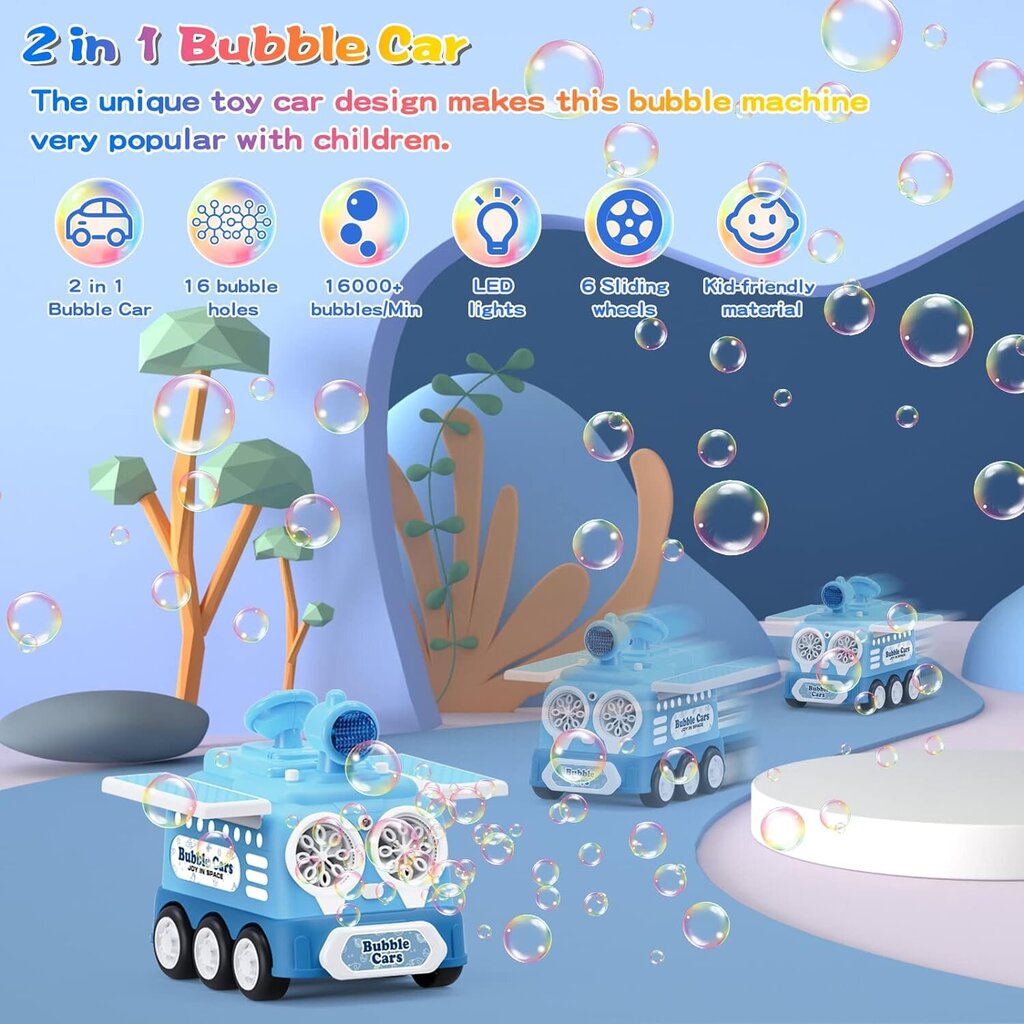 Saippuakuplakone Bubble Cars hinta ja tiedot | Hiekkalelut ja rantalelut | hobbyhall.fi