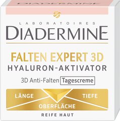 Päivittäinen kasvovoide Diadermine 3D Wrinkle Expert, kypsälle iholle hyaluronilla, 50 ml hinta ja tiedot | Kasvovoiteet | hobbyhall.fi