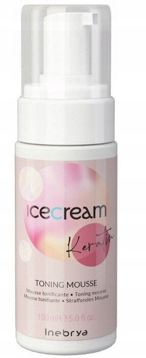 Hiusten muotoiluvaahto Inebrya Ice Cream Keratin Toning Mousse, 150 ml hinta ja tiedot | Kampaamotuotteet | hobbyhall.fi