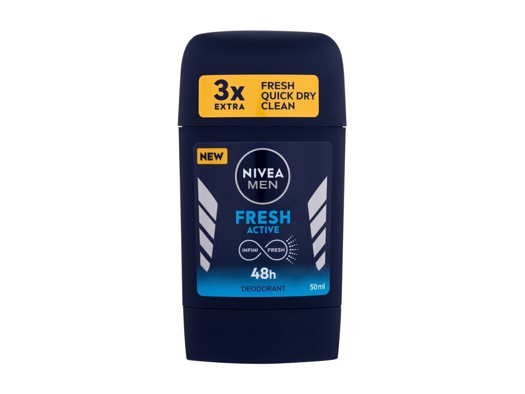 Antiperspiranttideodorantti Nivea Men Fresh Active 48h miehille, 50 ml hinta ja tiedot | Deodorantit | hobbyhall.fi