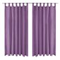 vidaXL Mikro-satiiniverhot silmukoilla 2 kpl 140x175 cm Violetti hinta ja tiedot | Verhot | hobbyhall.fi