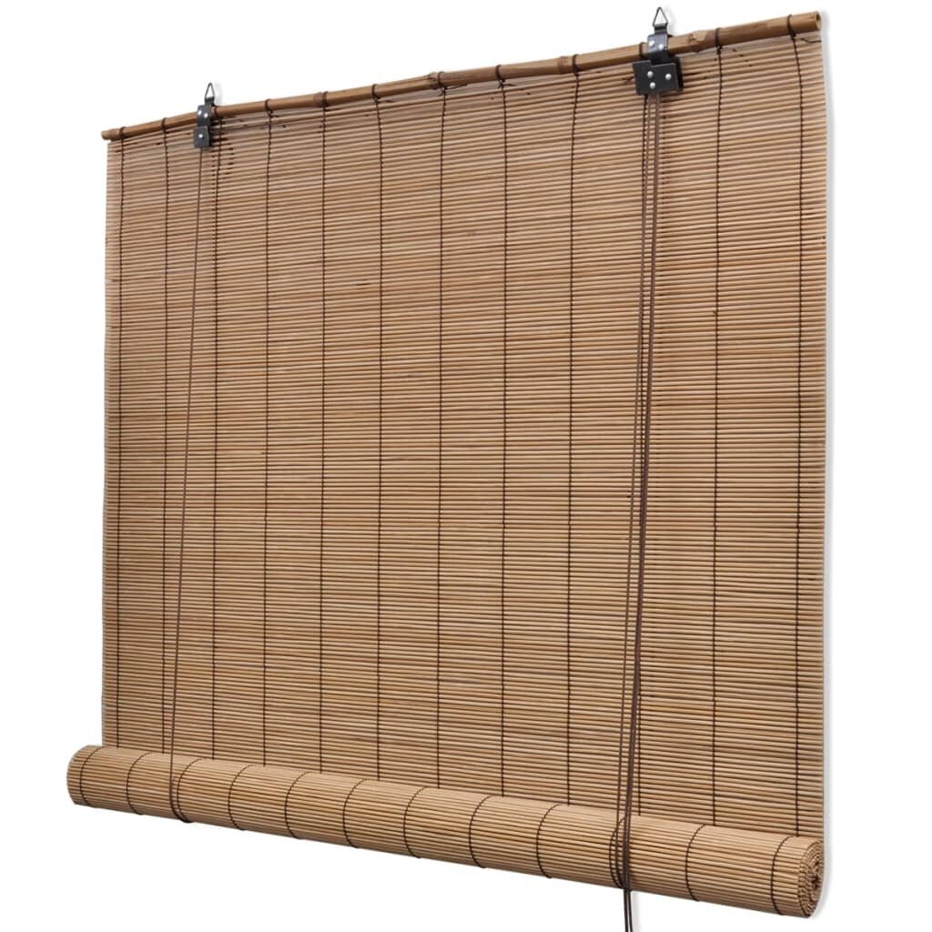 vidaXL Ruskeat bambu rullaverhot 100 x 160 cm hinta ja tiedot | Kaihtimet | hobbyhall.fi