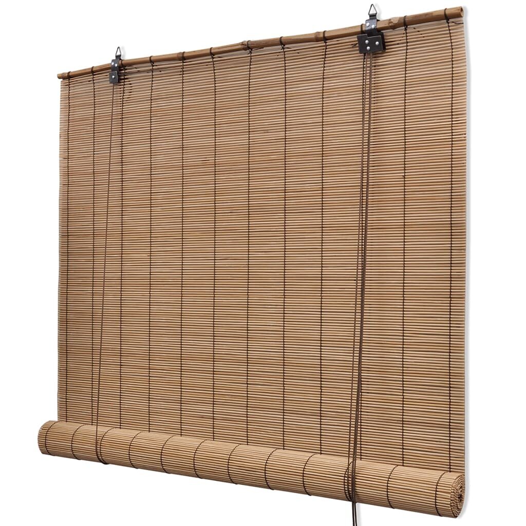 vidaXL Ruskeat bambu rullaverhot 150 x 220 cm hinta ja tiedot | Kaihtimet | hobbyhall.fi