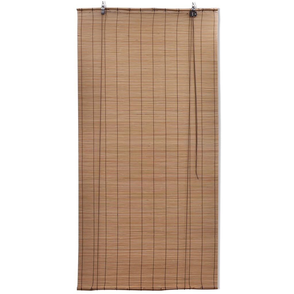 vidaXL Ruskeat bambu rullaverhot 150 x 220 cm hinta ja tiedot | Kaihtimet | hobbyhall.fi