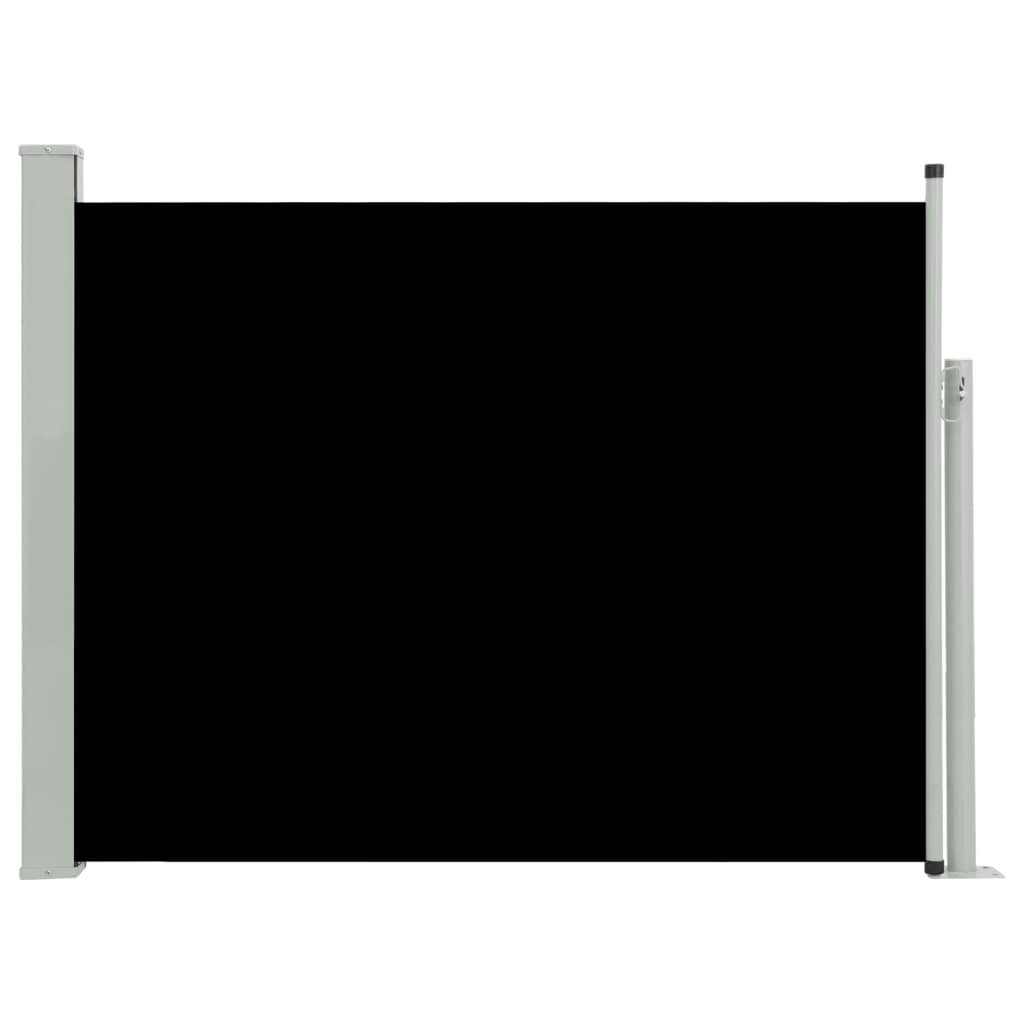 vidaXL Sisäänvedettävä terassin sivumarkiisi 140x500 cm musta hinta ja tiedot | Aidat ja tarvikkeet | hobbyhall.fi