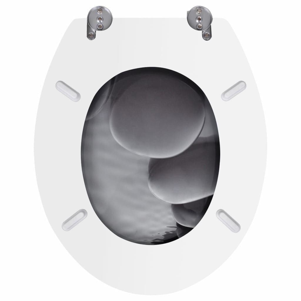 vidaXL WC-istuimet hard-close kansilla 2 kpl MDF kivet hinta ja tiedot | WC-istuimen lisätarvikkeet | hobbyhall.fi