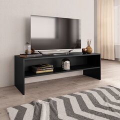 vidaXL TV-taso musta 120x40x40 cm lastulevy hinta ja tiedot | TV-tasot | hobbyhall.fi