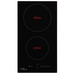 vidaXL Keraaminen liesi 2 poltinta kosketushallinta 3 000 W hinta ja tiedot | Liesitasot | hobbyhall.fi