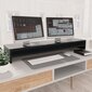 vidaXL Näyttökoroke musta 100x24x13 cm lastulevy hinta ja tiedot | Tietokonepöydät ja työpöydät | hobbyhall.fi