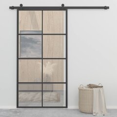 vidaXL Liukuovi alumiini ja ESG-lasi 102,5x205 cm musta hinta ja tiedot | Sisäovet | hobbyhall.fi