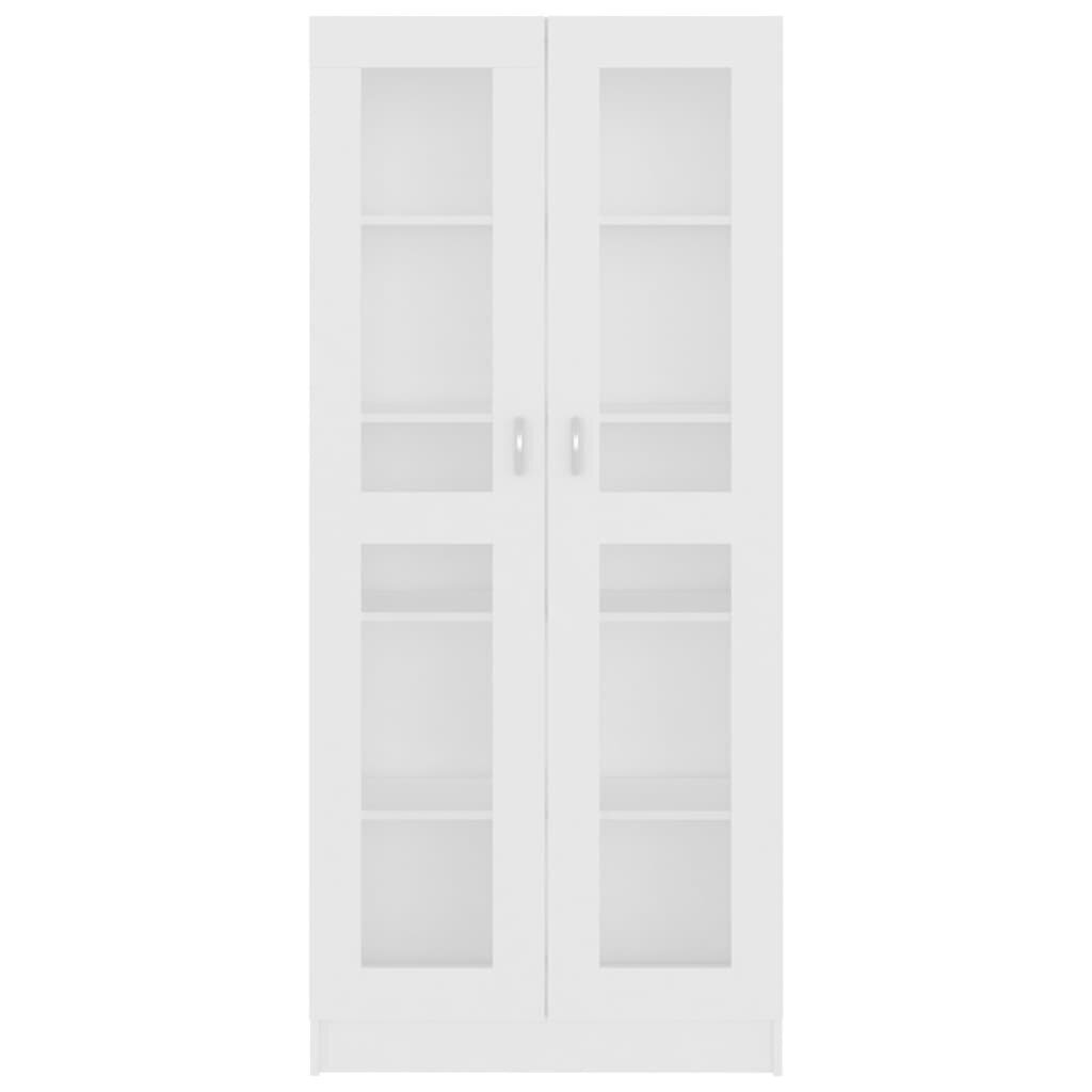 vidaXL Vitriinikaappi valkoinen 82,5x30,5x185,5 cm lastulevy hinta ja tiedot | Vitriinit | hobbyhall.fi