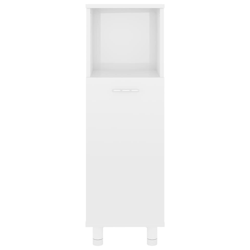 vidaXL Kylpyhuonekaappi korkeakiilto valkoinen 30x30x95 cm lastulevy hinta ja tiedot | Kylpyhuonekaapit | hobbyhall.fi