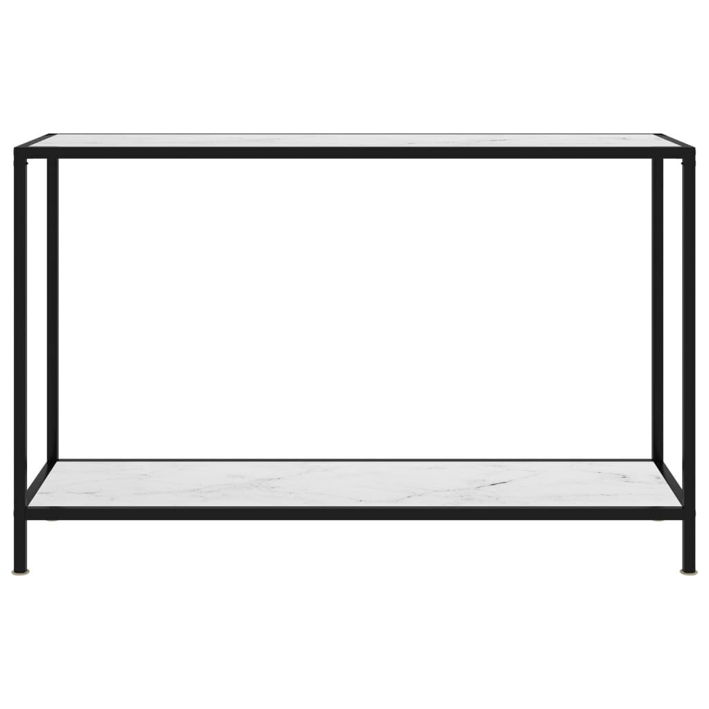 vidaXL Konsolipöytä valkoinen 120x35x75 cm karkaistu lasi hinta ja tiedot | Sivupöydät | hobbyhall.fi