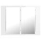 vidaXL Kylpyhuoneen LED peilikaappi korkeak. valk. 60x12x45 cm akryyli hinta ja tiedot | Kylpyhuonekaapit | hobbyhall.fi