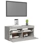 vidaXL TV-taso LED-valoilla betoninharmaa 90x35x40 cm hinta ja tiedot | TV-tasot | hobbyhall.fi