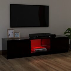 vidaXL TV-taso LED-valoilla musta 120x30x35,5 cm hinta ja tiedot | TV-tasot | hobbyhall.fi