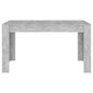 vidaXL Ruokapöytä betoninharmaa 140x74,5x76 cm lastulevy hinta ja tiedot | Ruokapöydät | hobbyhall.fi