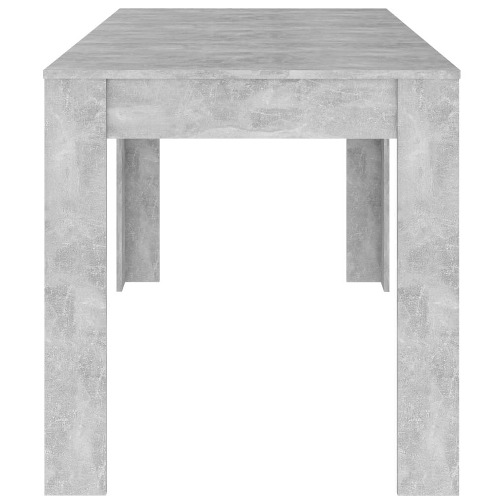 vidaXL Ruokapöytä betoninharmaa 140x74,5x76 cm lastulevy hinta ja tiedot | Ruokapöydät | hobbyhall.fi