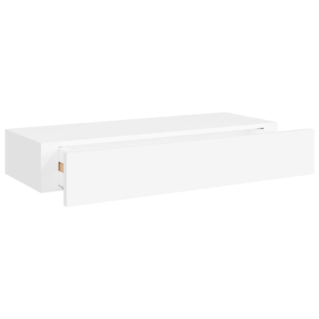 vidaXL Seinälaatikkohylly valkoinen 60x23,5x10 cm MDF hinta ja tiedot | Hyllyt | hobbyhall.fi