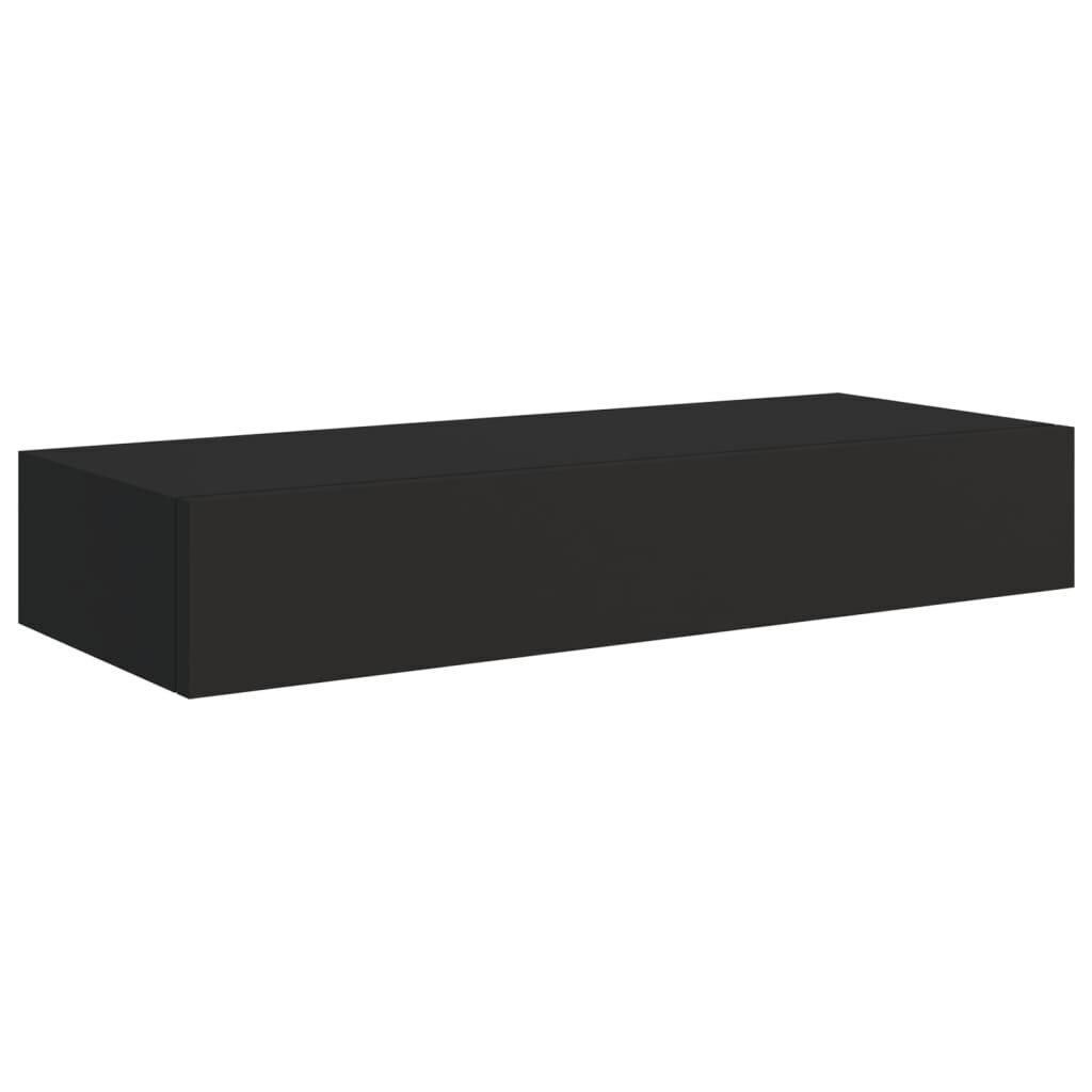 vidaXL Laatikkohyllyt seinälle 2 kpl musta 60x23,5x10 cm MDF hinta ja tiedot | Hyllyt | hobbyhall.fi