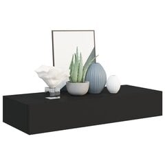 vidaXL Laatikkohyllyt seinälle 2 kpl musta 60x23,5x10 cm MDF hinta ja tiedot | Hyllyt | hobbyhall.fi