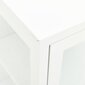 vidaXL Senkki valkoinen 105x35x70 cm teräs ja lasi hinta ja tiedot | Olohuoneen kaapit ja lipastot | hobbyhall.fi