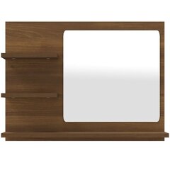 vidaXL Kylpyhuoneen peili ruskea tammi 60x10,5x45 cm tekninen puu hinta ja tiedot | Kylpyhuonekaapit | hobbyhall.fi