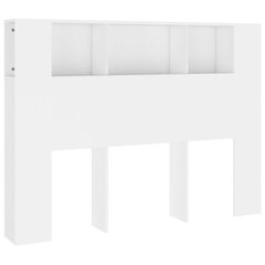 vidaXL Sängynpääty säilytystilalla valkoinen 140x18,5x104,5 cm hinta ja tiedot | Sängyt | hobbyhall.fi