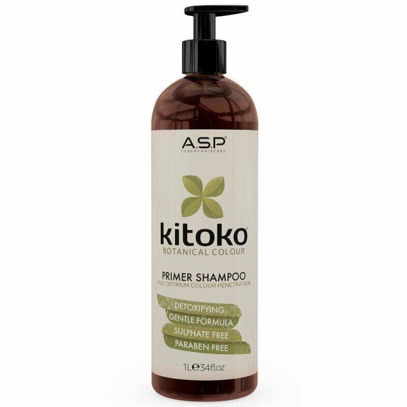 Puhdistava shampoo Kitoko, Botanical Color Primer Shampoo, 1000 ml hinta ja tiedot | Shampoot | hobbyhall.fi