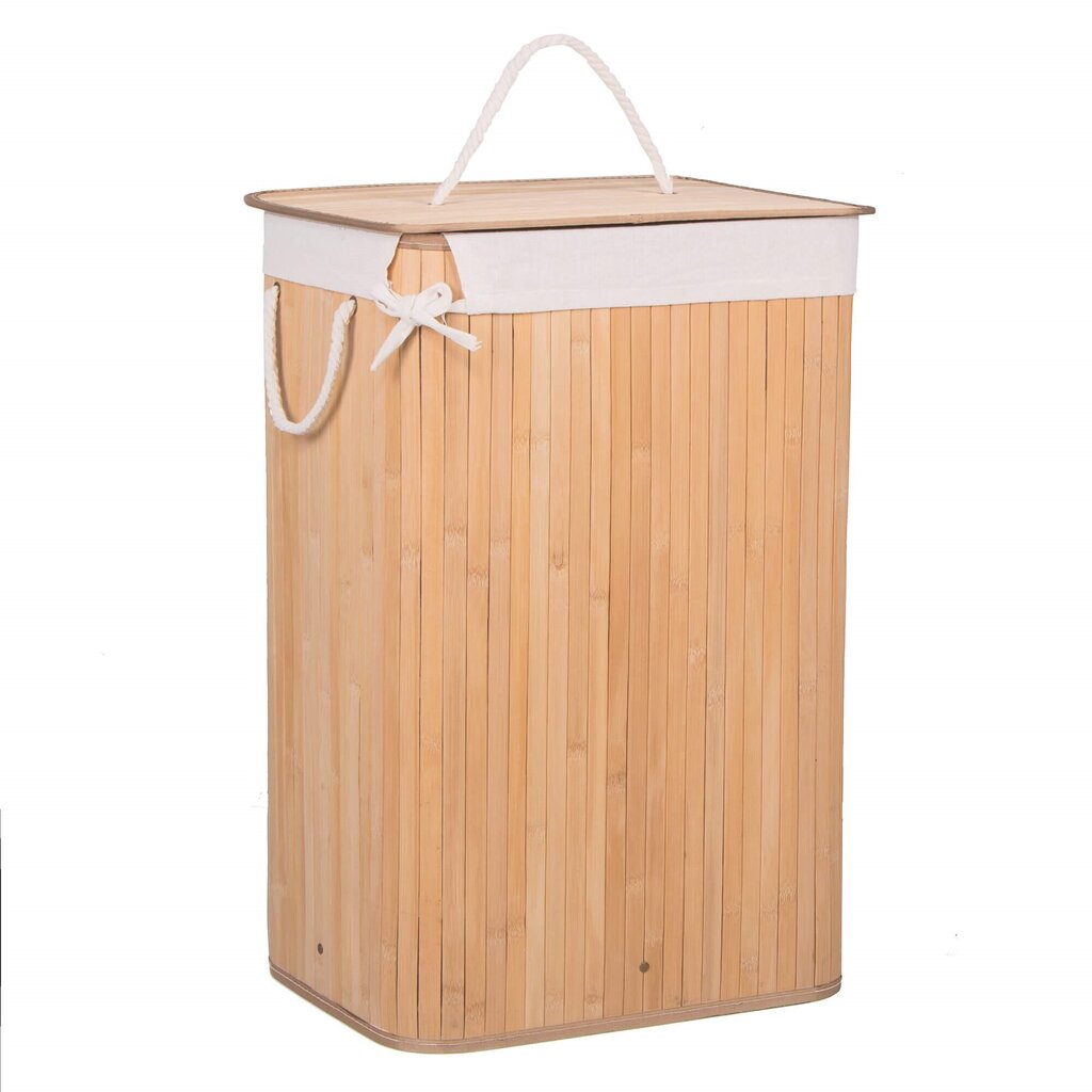 Bambuinen pyykkikori Springos HA0030 72l hinta ja tiedot | Kylpyhuoneen sisustus | hobbyhall.fi