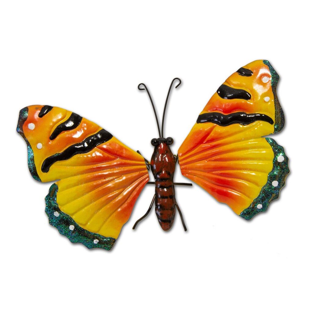 Koristeellinen perhonen, 26 cm, keltainen hinta ja tiedot | Sisustustuotteet | hobbyhall.fi