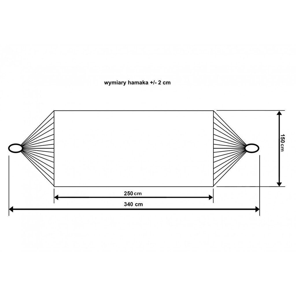 Kahden hengen riippumatto, royokamp xxl, 250x150 hinta ja tiedot | Riippumatot | hobbyhall.fi