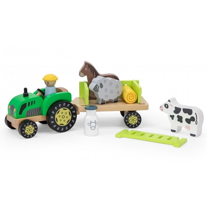 Puutraktori, Viga toys hinta ja tiedot | Vauvan lelut | hobbyhall.fi