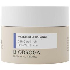 Kosteuttava ja rauhoittava voide kuivalle iholle BIODROGA Moisture & Balance 24h Care Rich, 50ml hinta ja tiedot | Kasvovoiteet | hobbyhall.fi