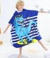 Lasten hupullinen rantapyyhe-poncho, dinosaurus, 60 x 90cm hinta ja tiedot | Pyyhkeet | hobbyhall.fi