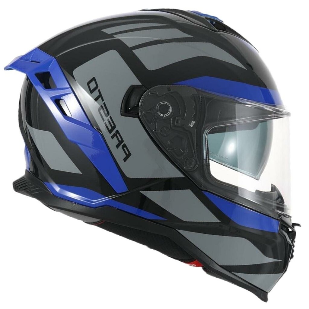 Moto-kypärä VITO PRESTO GLOSSY BLUE Musta hinta ja tiedot | Moottoripyöräkypärät | hobbyhall.fi