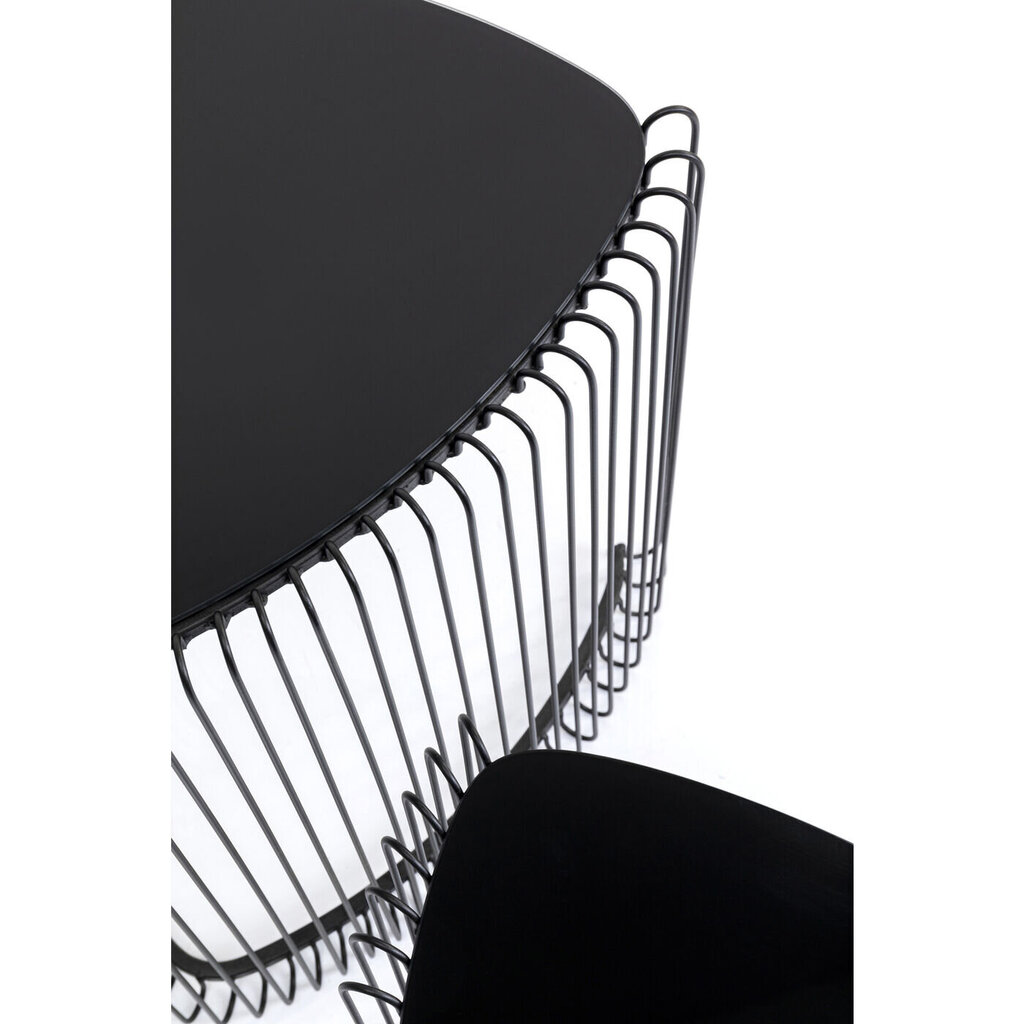 Sivupöytä, Wire, Triangle Musta, 2:n osan setti hinta ja tiedot | Sohvapöydät | hobbyhall.fi