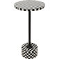 Sivupöytä, Domero, Chess Musta Valkoinen Ø25cm hinta ja tiedot | Sohvapöydät | hobbyhall.fi