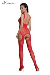 Seksikäs vartalosukka ECO Passion Bodystocking BS005, punainen hinta ja tiedot | Seksikkäät asut naisille | hobbyhall.fi