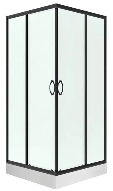 Kama 90x90cm neliönmuotoinen suihkukaappi musta hinta ja tiedot | Suihkuseinät ja -ovet | hobbyhall.fi