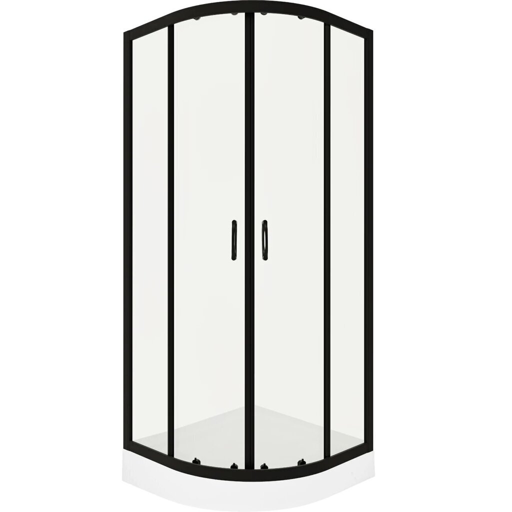 Kama 80x80cm neliömäinen suihkukaappi musta hinta ja tiedot | Suihkuseinät ja -ovet | hobbyhall.fi