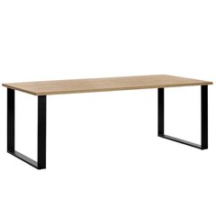 Pöytä Aatrium Como1, ruskea/musta hinta ja tiedot | Ruokapöydät | hobbyhall.fi