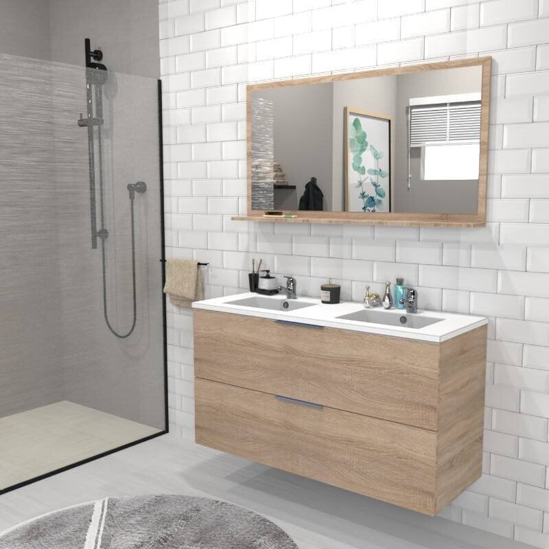 Kylpyhuoneen kaappi Aatrium Malaga, 120x64x46 cm, ruskea hinta ja tiedot | Kylpyhuonekaapit | hobbyhall.fi